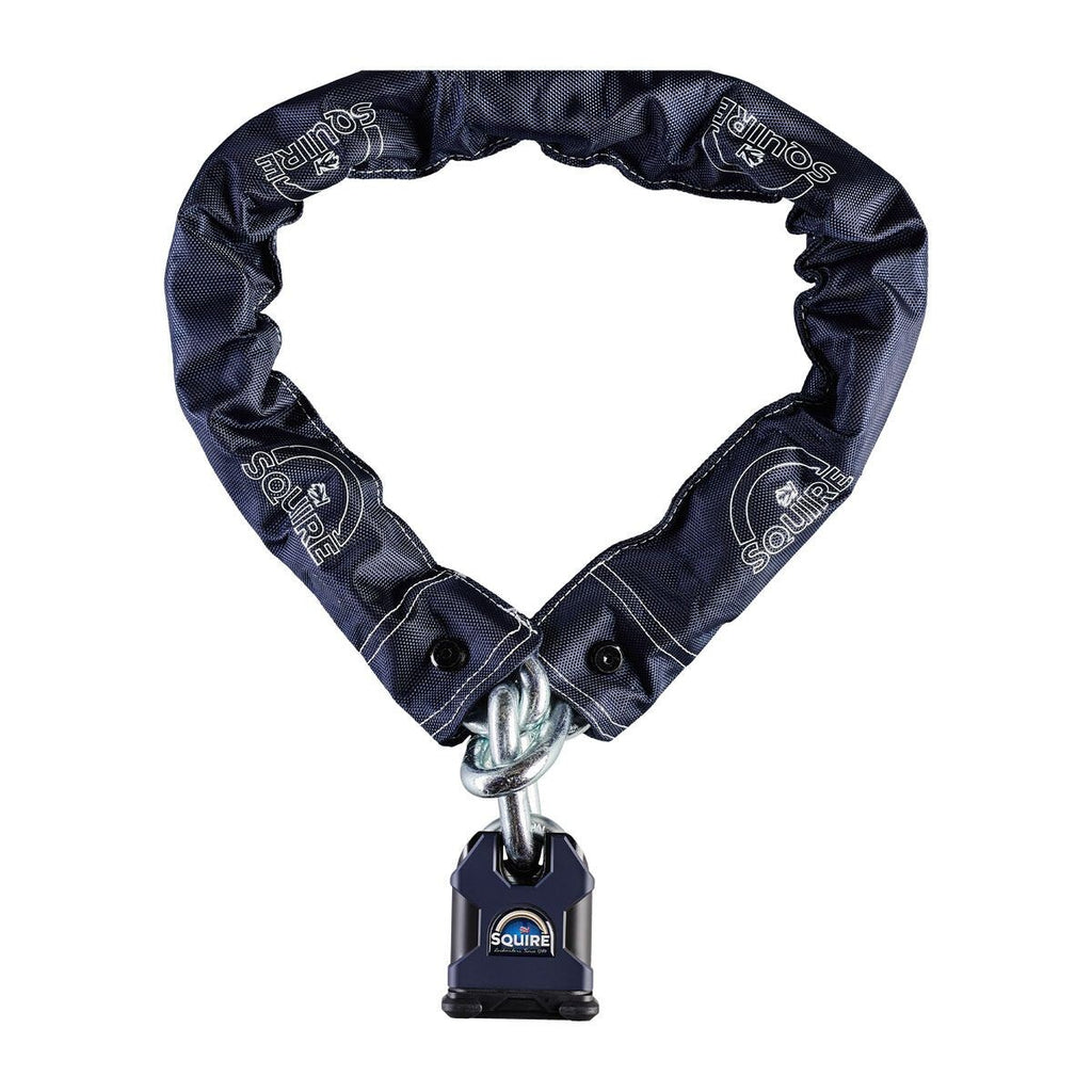 Motorcycle Bicycle Squire 14mm Chain SS65CS Padlock Inc. Sold Secure - Diamond