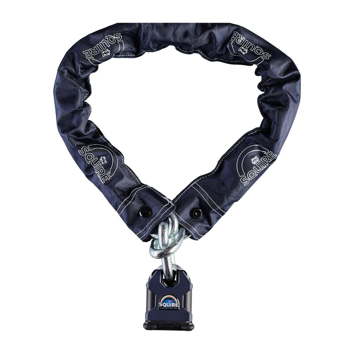 Motorcycle Bicycle Squire 14mm Chain SS65CS Padlock Inc. Sold Secure - Diamond