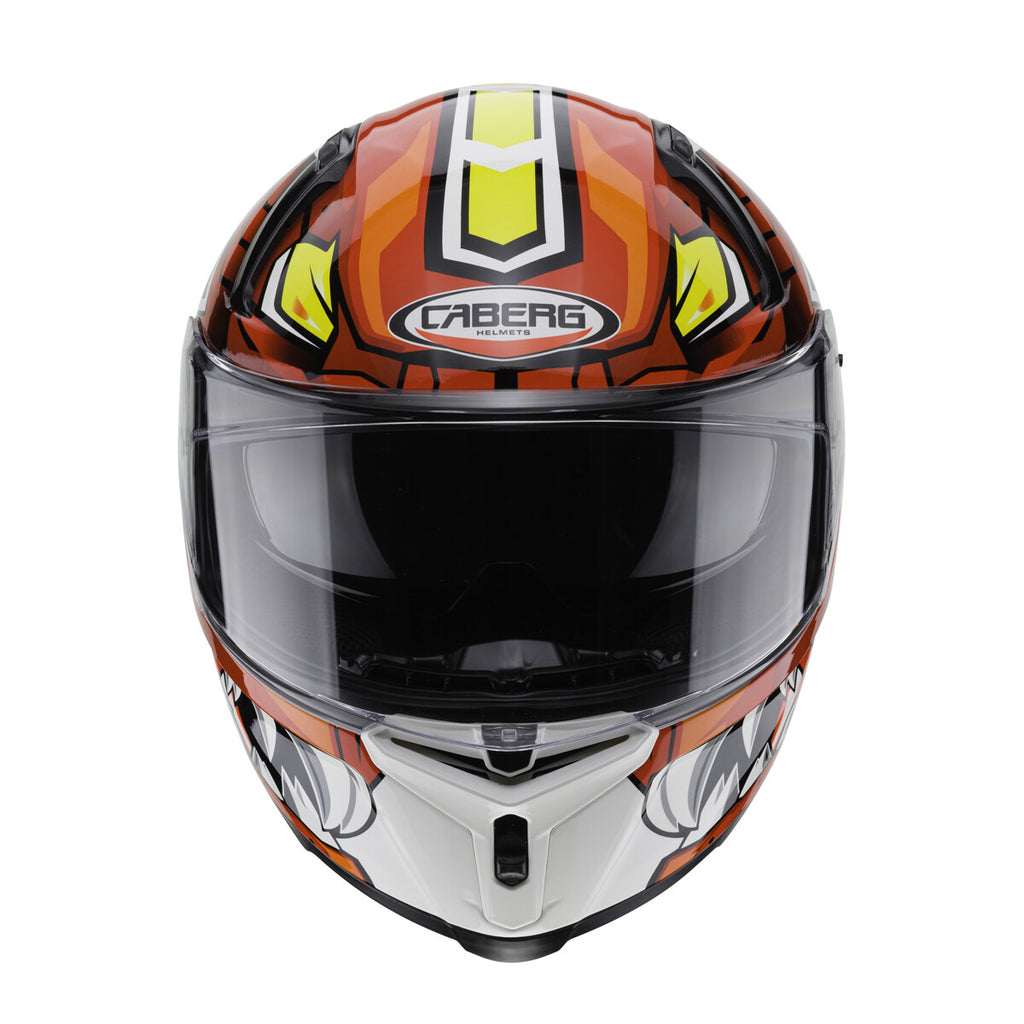 Caberg Avalon Giga Full Face Motorcycle Motorbike Helmet - White Yellow Red