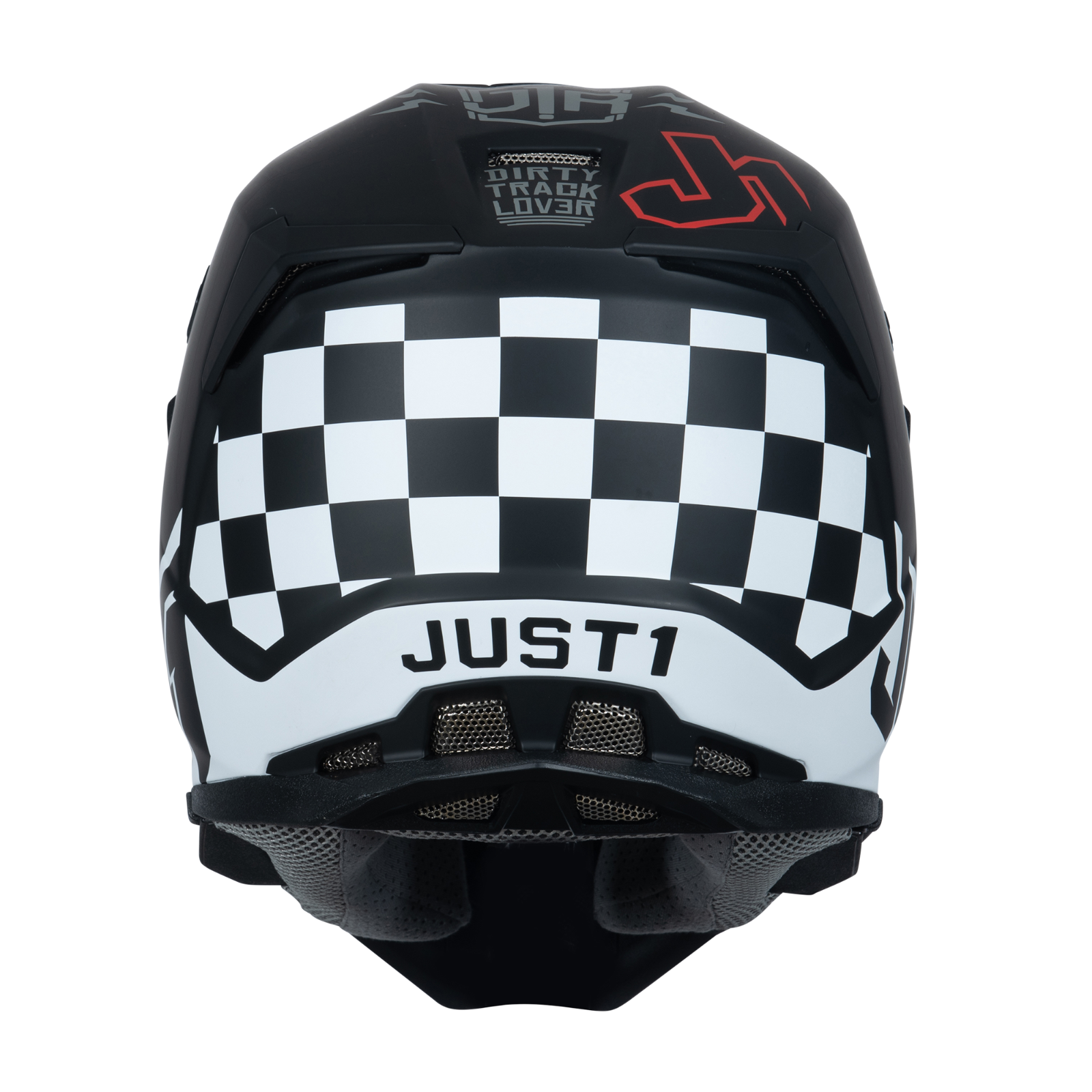 Just1 J22 Motocross Motorcycle Motorbike Helmet Flagman Red / Titanium / Black