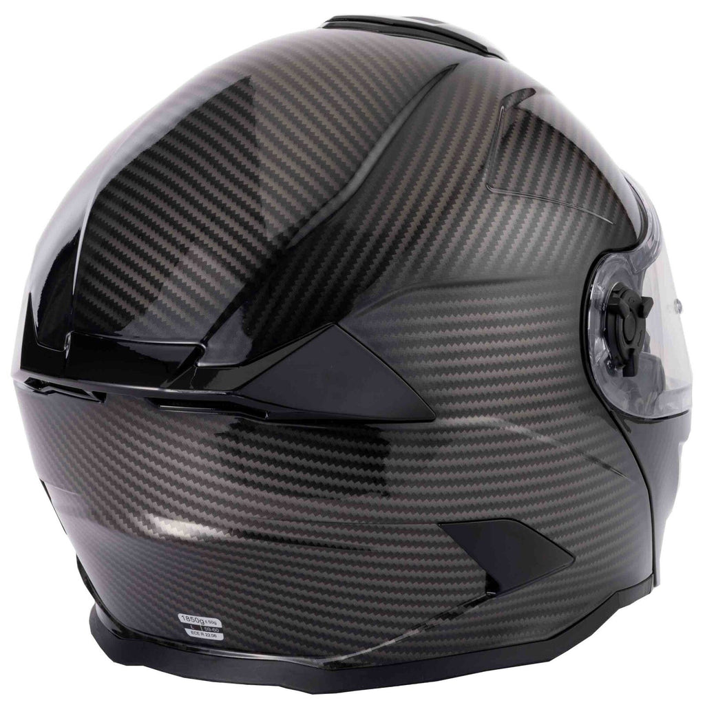 VCAN H276 Sonic Flip Front Carbon Effect ECE 2206 Motorcycle Motorbike Helmet