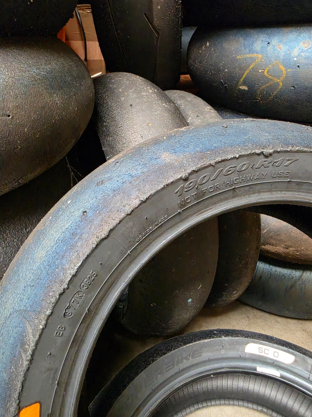 Pirelli Diablo Superbike SC0 190/60-17 Used BSB Scrub Motorcycle Tyre - SR8