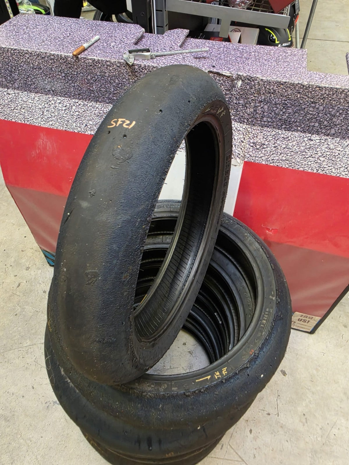 Pirelli Diablo Superbike SC1 125/70-17 Used BSB Scrub Motorcycle Tyre - SF21