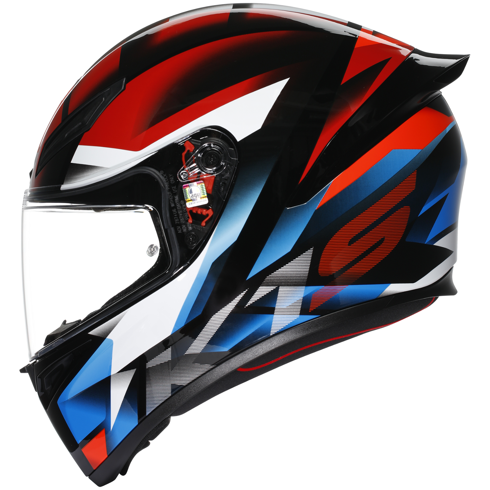 AGV K1S Fastlap Gloss Black Red Blue ECE2206 Motorcycle Motorbike Helmet