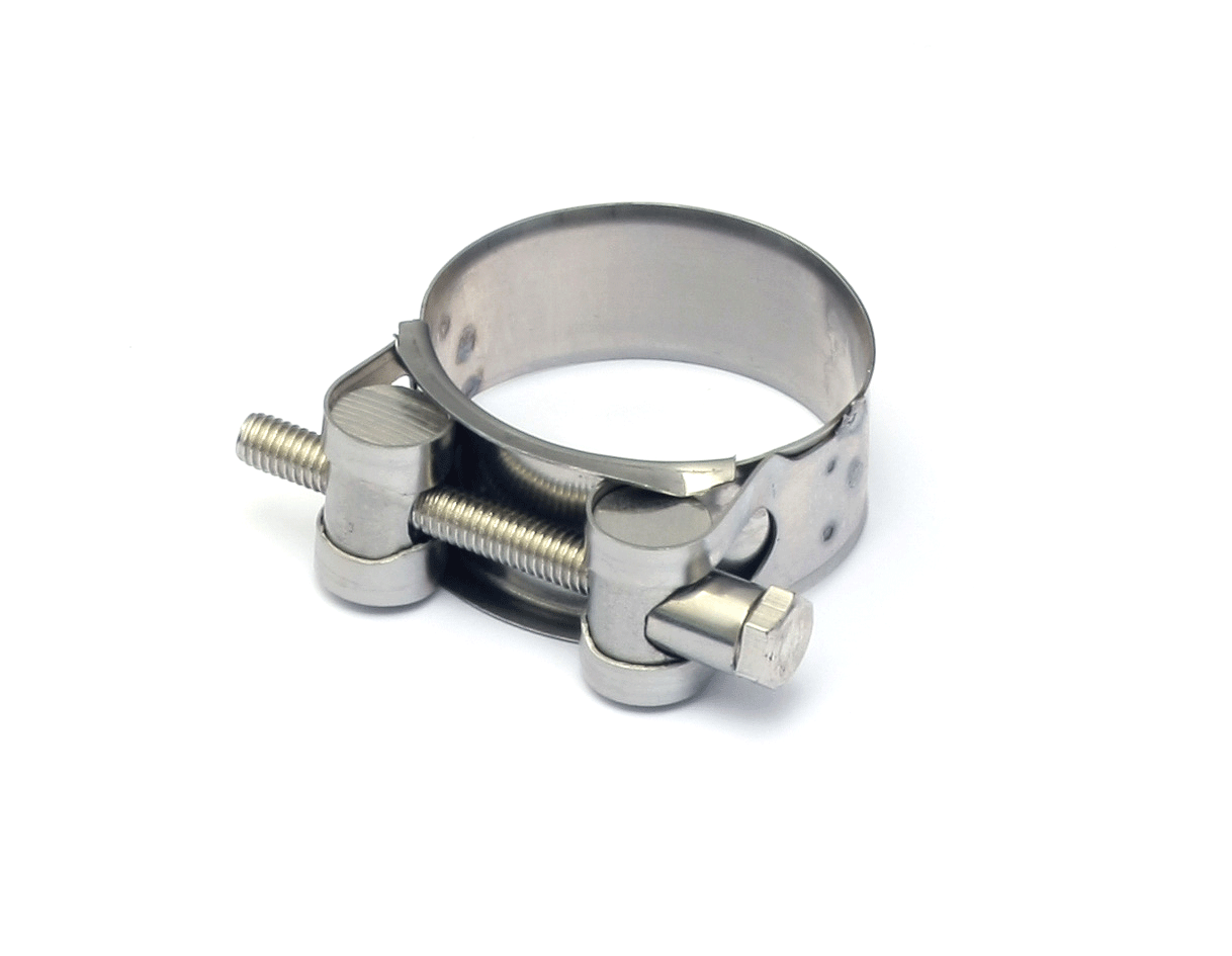 Bike It Stainless Steel Banjo Motorcycle Motorbike Exhaust Clamp 59-63mm
