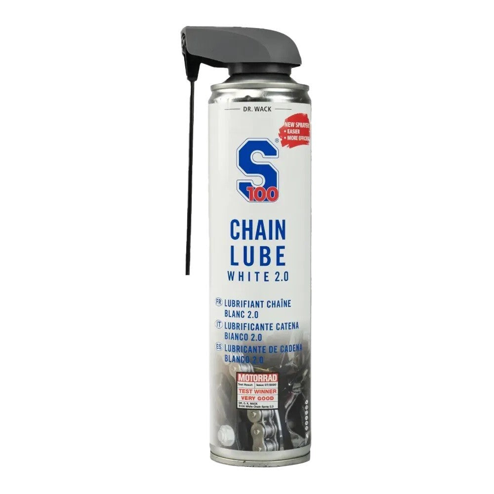 Dr Wack S100 Motorcycle Motorbike Chain Lube White 400ml