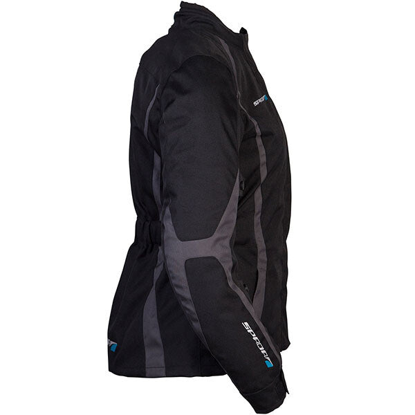 Spada Planet Mens Waterproof Motorcycle Motorbike Textile Jacket - Black Grey