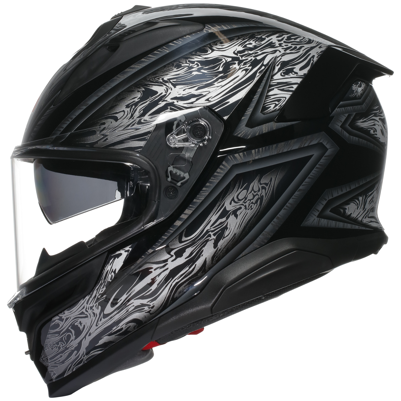 AGV K7 Damascus Black Silver Full Face Sport Touring Motorcycle Motorbike Helmet