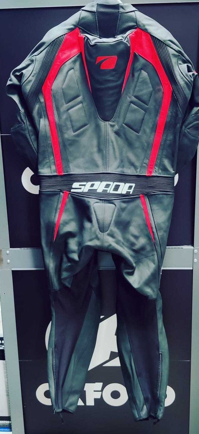 Spada Race School Mens Leather 1 Piece Motorcycle Motorbike Sports Race Suit