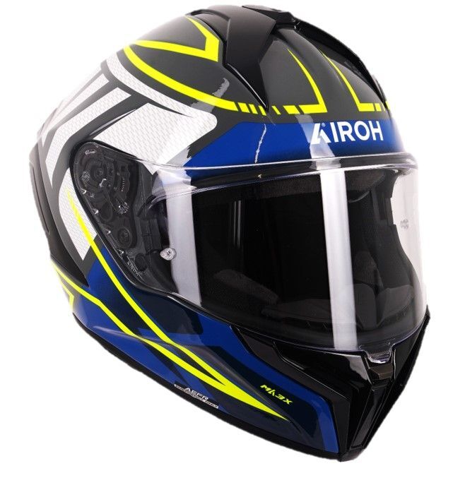 Airoh Matryx Full Face ECE2206 Motorcycle Motorbike Helmet Scope  Blue Gloss