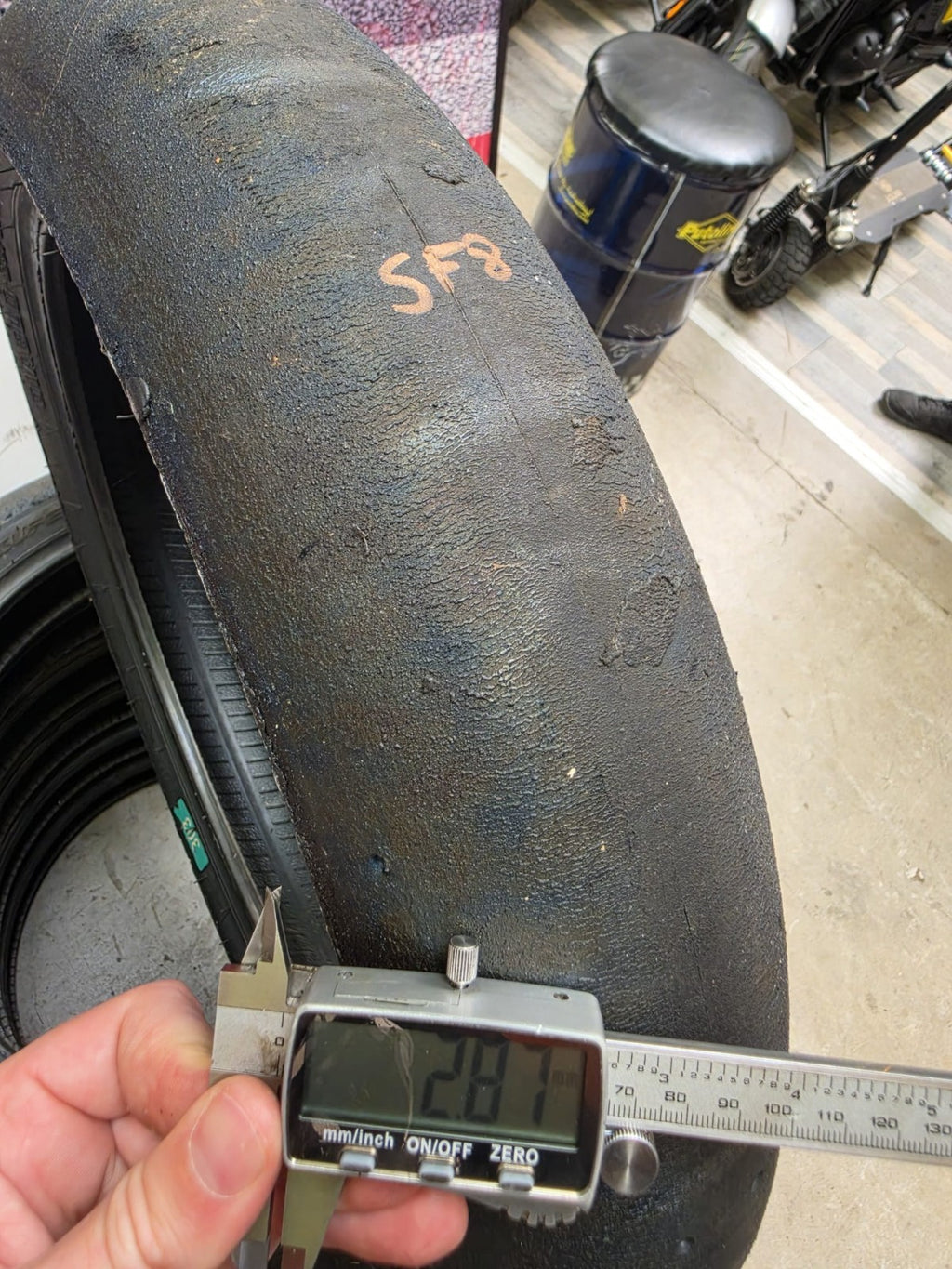Pirelli Diablo Superbike SC2 125/70-17 Used BSB Scrub Motorcycle Tyre - SF8