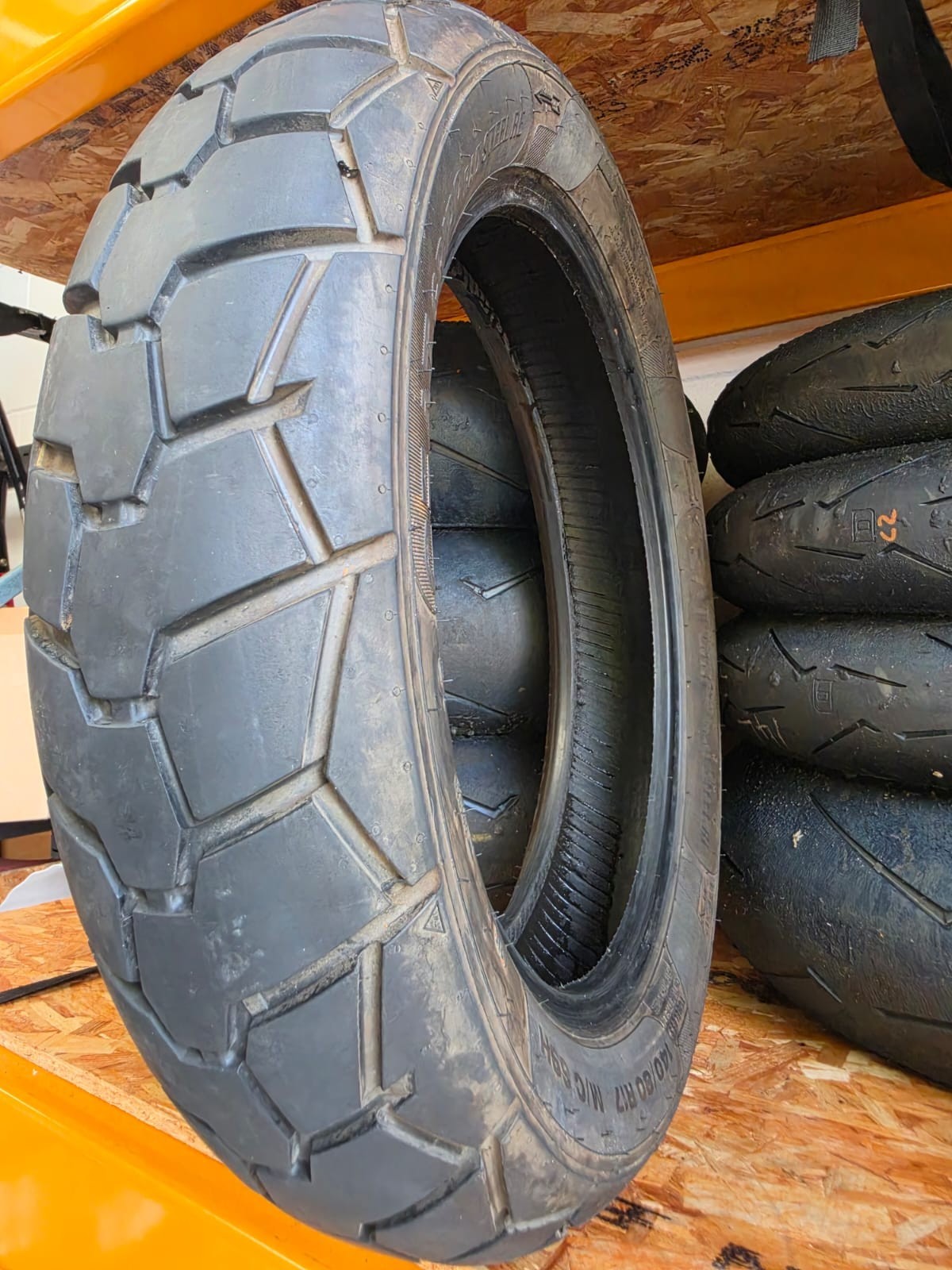 CEAT Gripp Rad Steel RE 140/80-17 part worn tyre