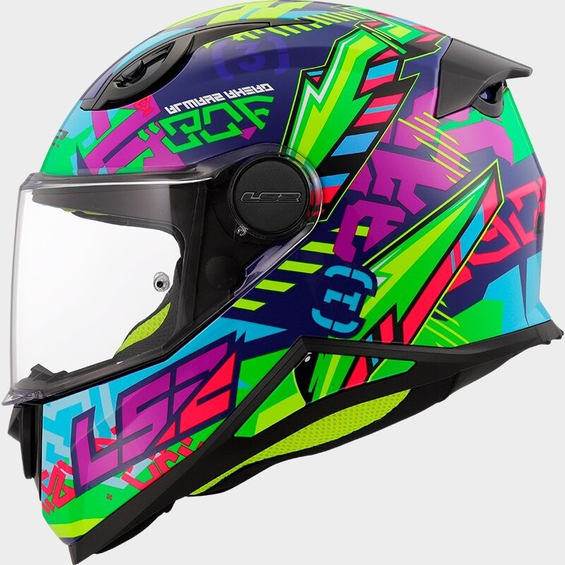 LS2 FF812 Kids Youth ECE2206 Motorcycle Motorbike Helmet Svent Blue Green