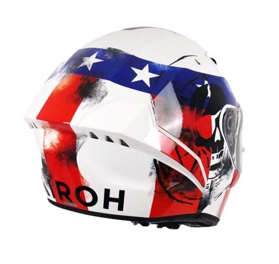 Airoh Connor ECE2206 Full Face Motorcycle Motorbike Helmet White Nation Gloss