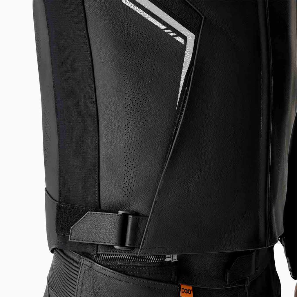 RST S1 D30 CE AAA Leather Motorcycle Motorbike Sports Jacket - Black White