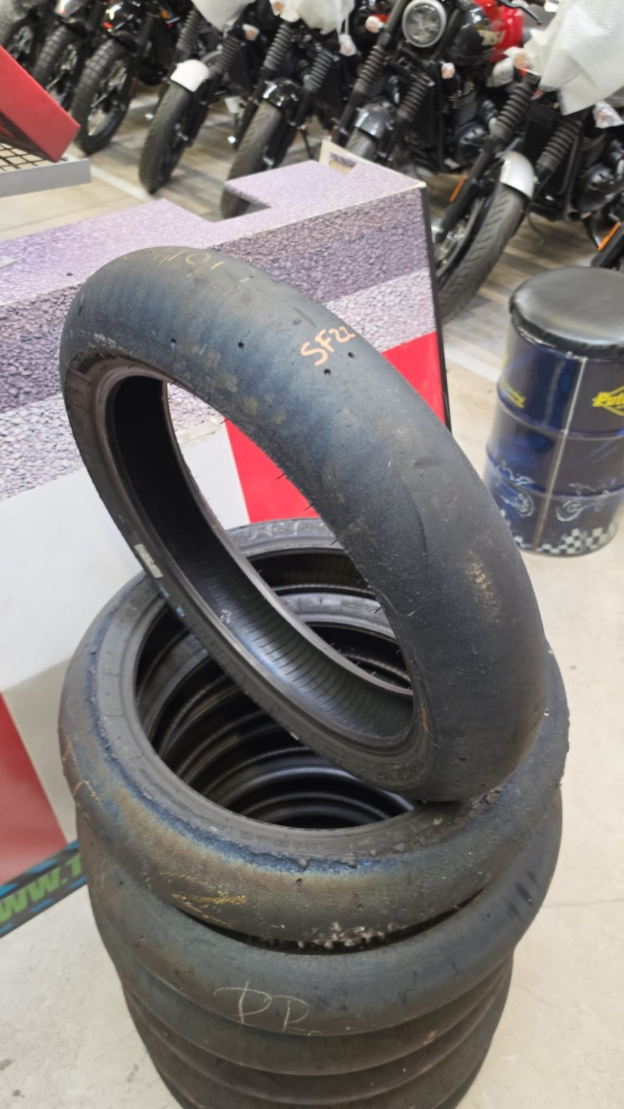 Pirelli Diablo Superbike SC1 125/70-17 Used BSB Scrub Motorcycle Tyre - SF22