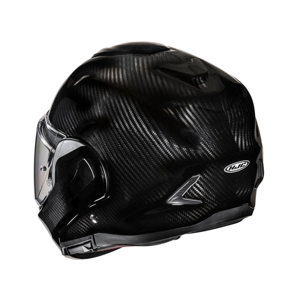 HJC F100 Carbon Fibre Gloss Modular Flip Over Urban Motorcycle Motorbike Helmet