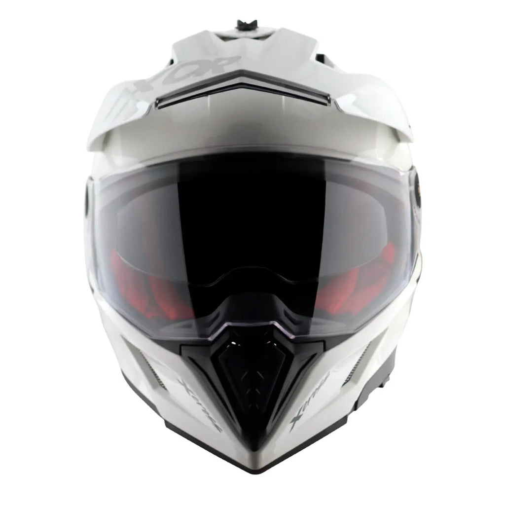 Axor X-Cross Adventure Dual Sport Helmet White Gloss, Free Smoke Visor & Pinlock