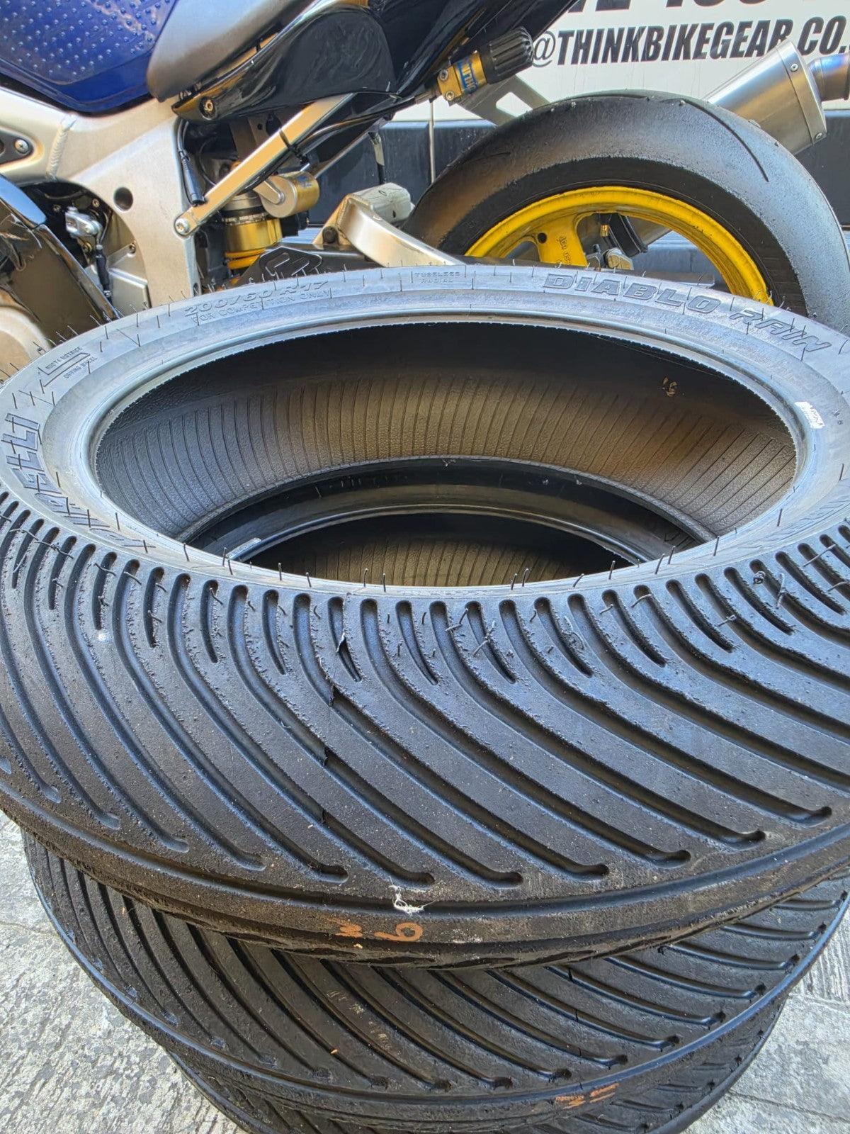 Pirelli Diablo Rain Rear SCR1 Part worn scub motorcycle tyre