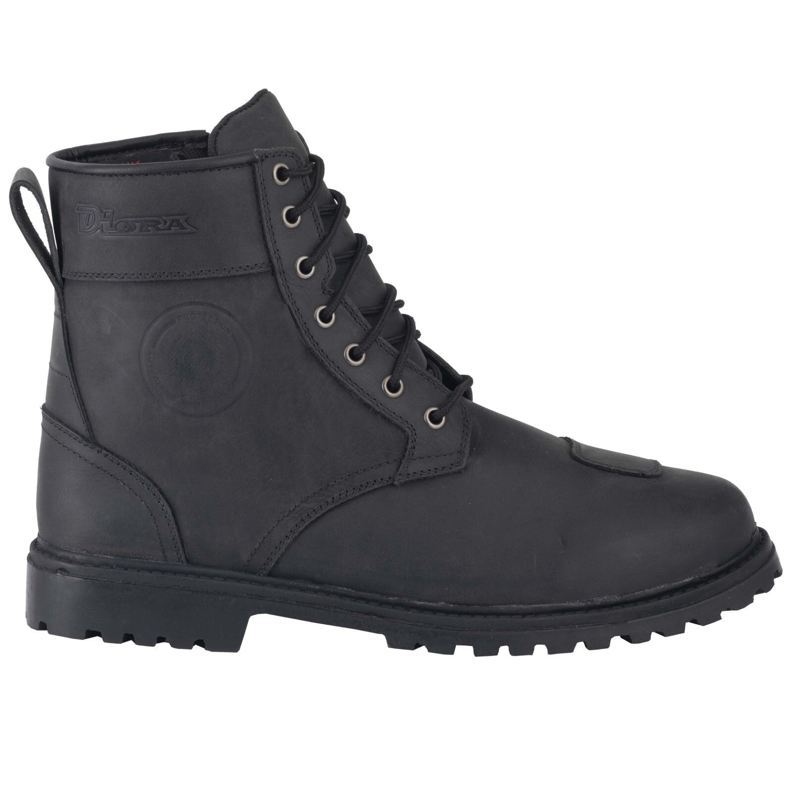 Diora Renegade Hipora Waterproof Motorcycle Motorbike Black Ankle Boots