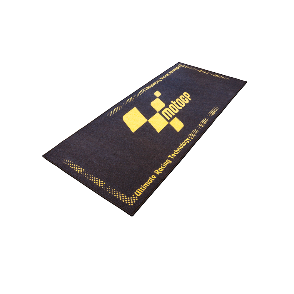 MotoGP Black With Yellow Logo Pro Motorcycle Motorbike Garage Pit Mat 190 X 80cm