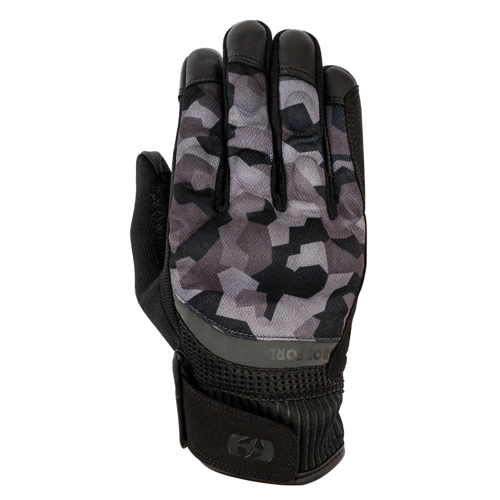 Oxford Byron Mixed Summer Motorcycle Motorbike Gloves - Grey Camo