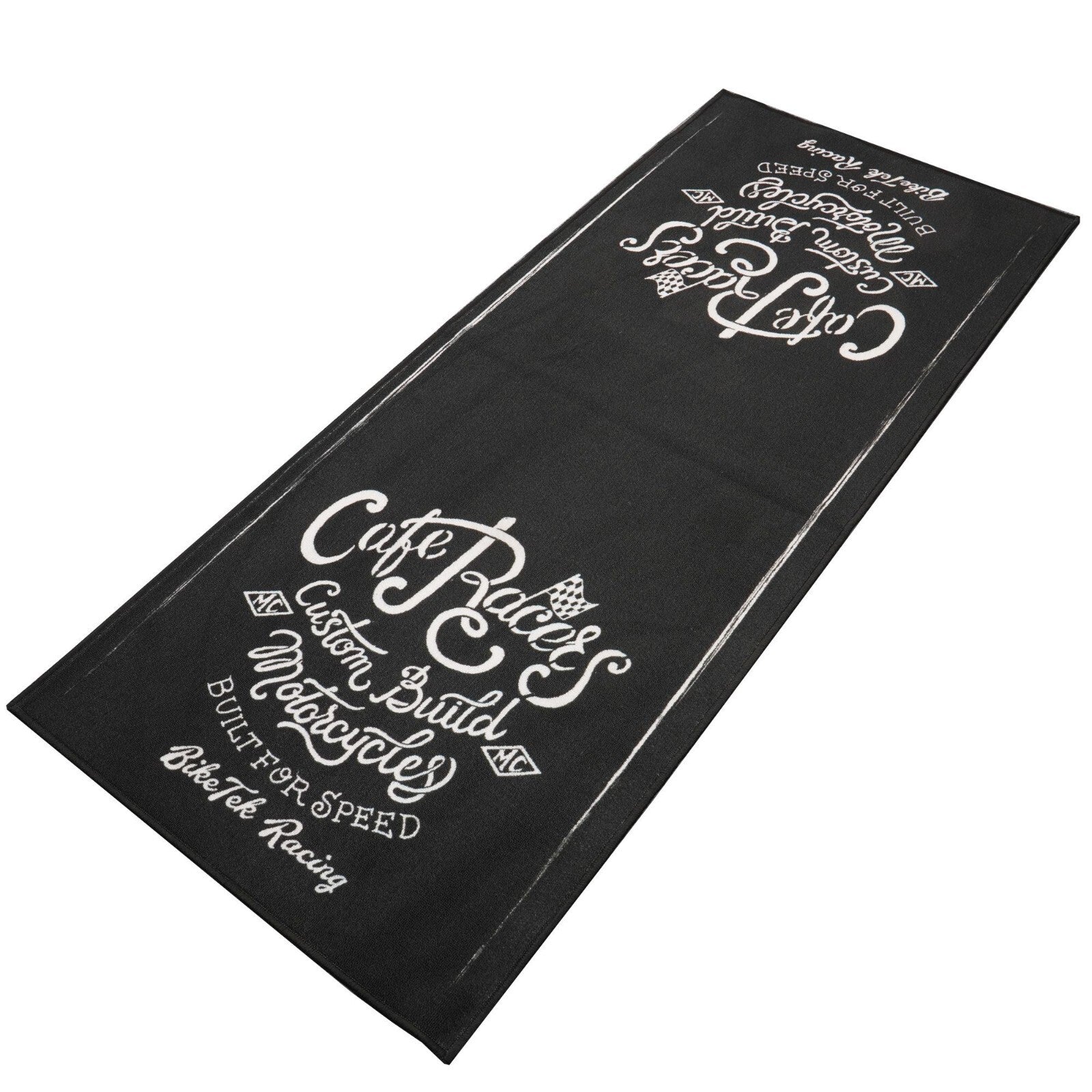 Bike Tek Custom Cafe Racer Motorcycle Motorbike Workshop Garage Mat - 190x80cm