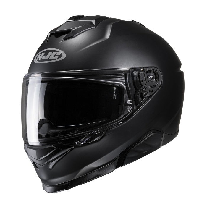 HJC I71 Plain Matt Black Full Face Sun Visor Motorcycle Motorbike Helmet