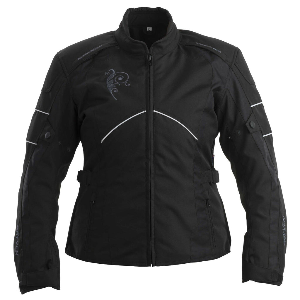Rayven Juno Black Waterproof Ladies Motorcycle Motorbike Jacket