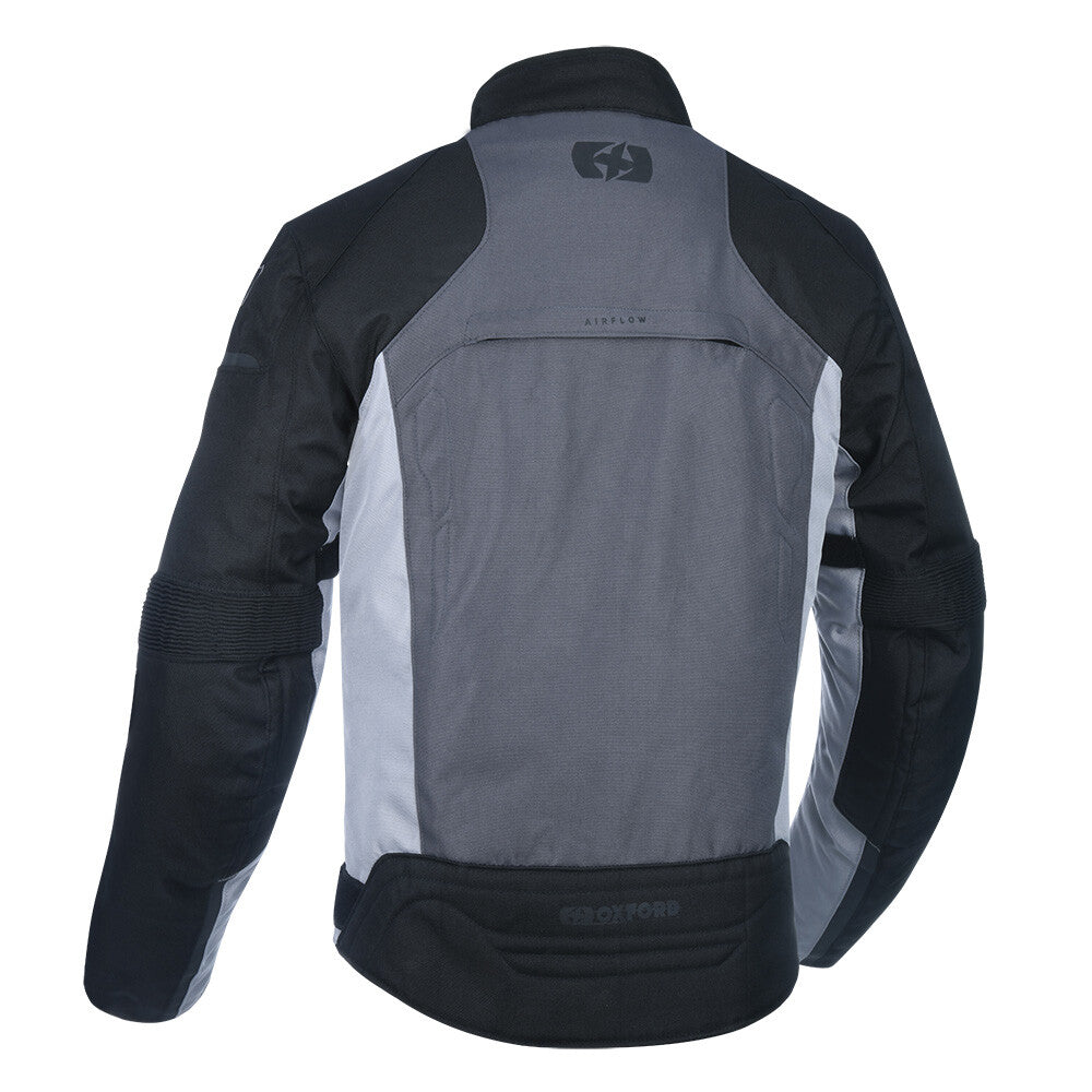 Oxford Delta 1.0 Short Waterproof Textile Motorcycle Motorbike Jacket Black Grey