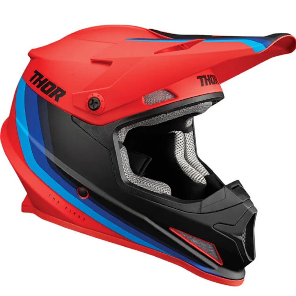 Thor Sector MIPS Off Road MX Enduro ACU Gold Helmet Runner Red Blue