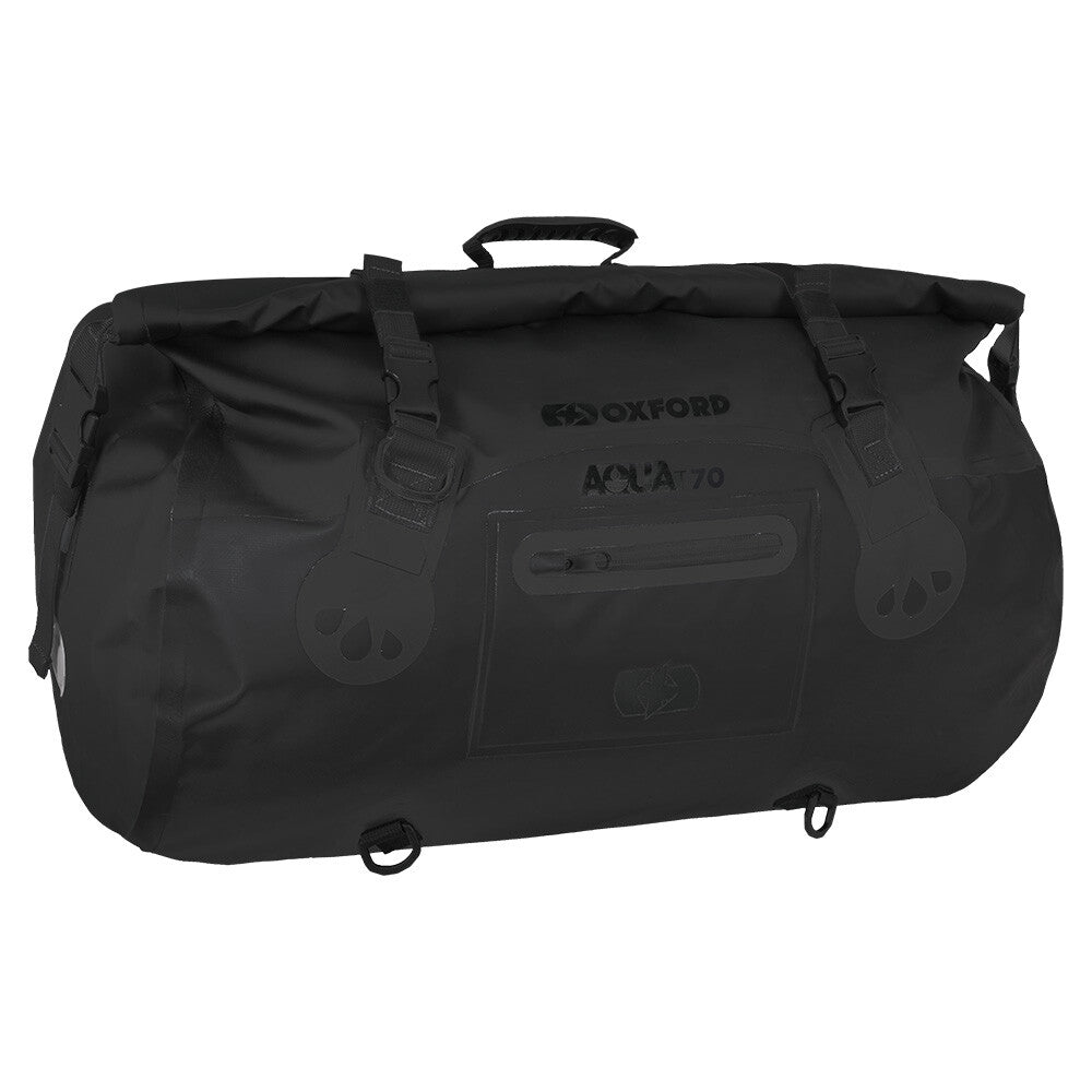 Oxford AQUA T-70 Waterproof Motorcycle Motorbike 70 Litre Roll Bag - Black
