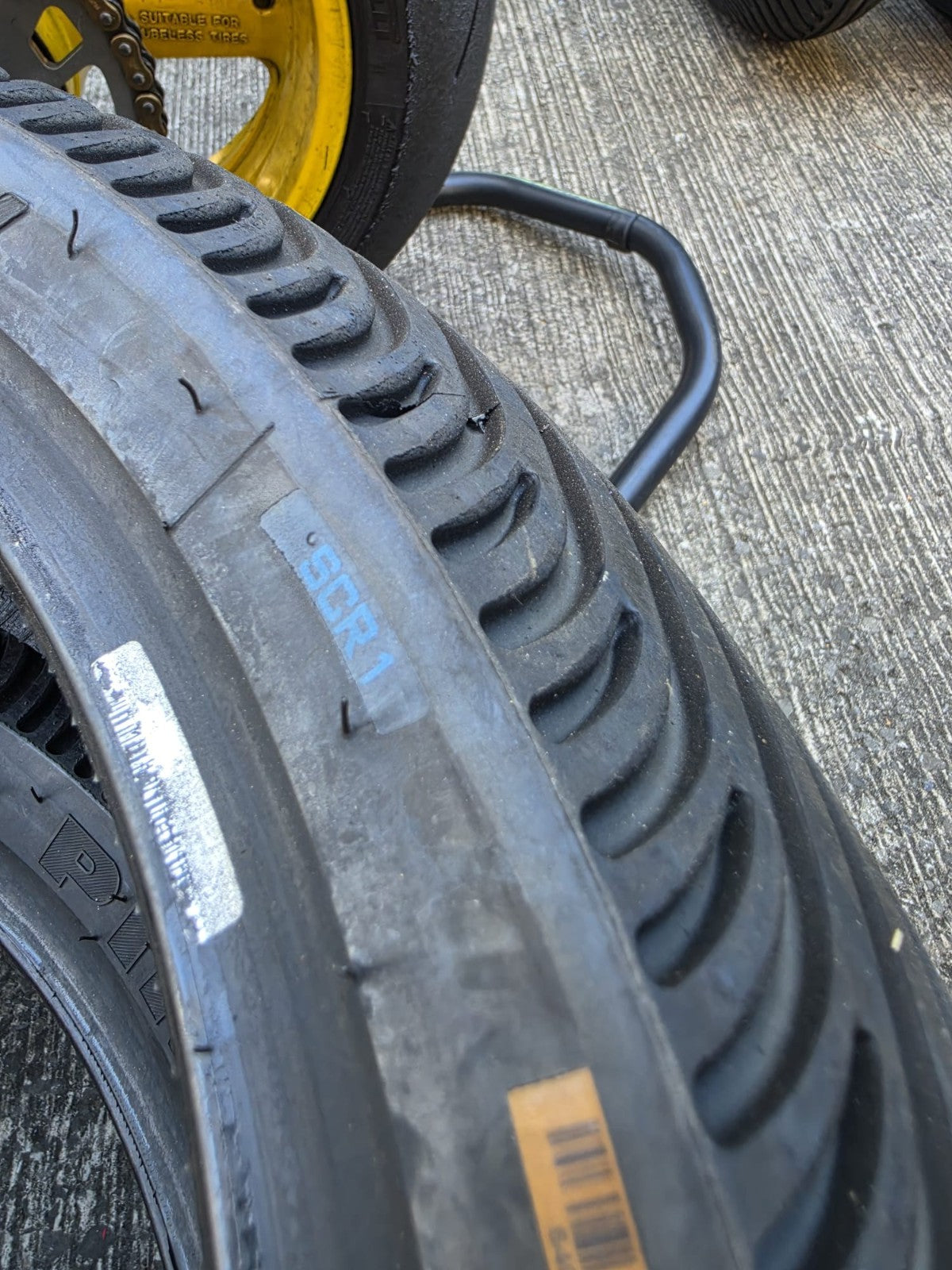 Pirelli Diablo Rain Rear SCR1 Part worn scub motorcycle tyre
