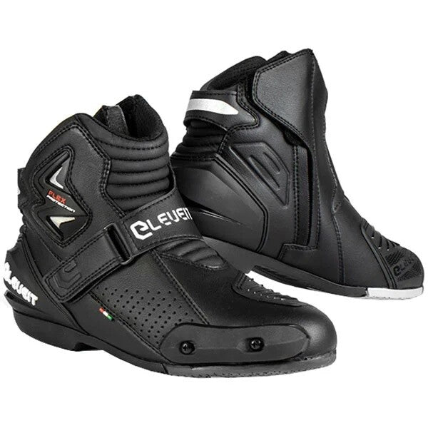 Eleveit Booster Short Motorcycle Motorbike Ankle Boots - Black