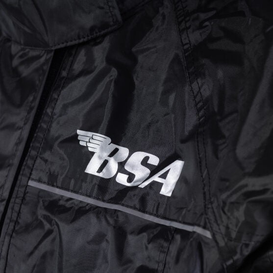 BSA Waterproof Motorcycle Motorbike Over Jacket - Black