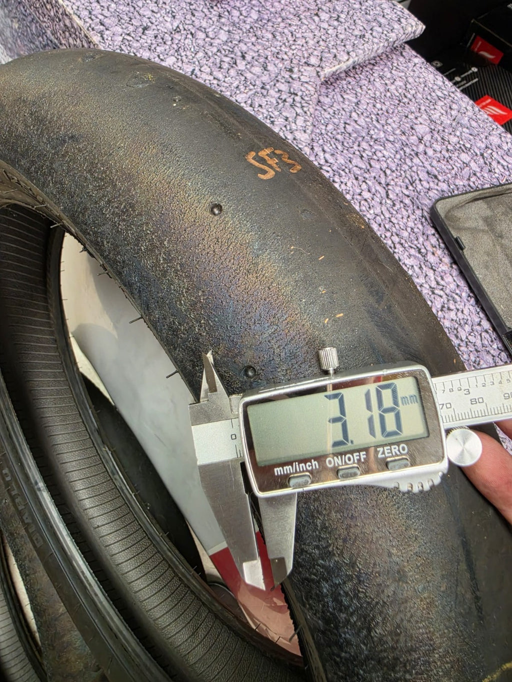 Pirelli Diablo Superbike SC1 125/70-17 Used BSB Scrub Motorcycle Tyre - SF3