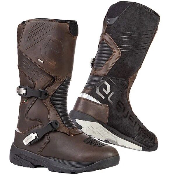 Eleveit T Spirit 3 Waterproof Leather Motorcycle Motorbike Adventure Boots Brown