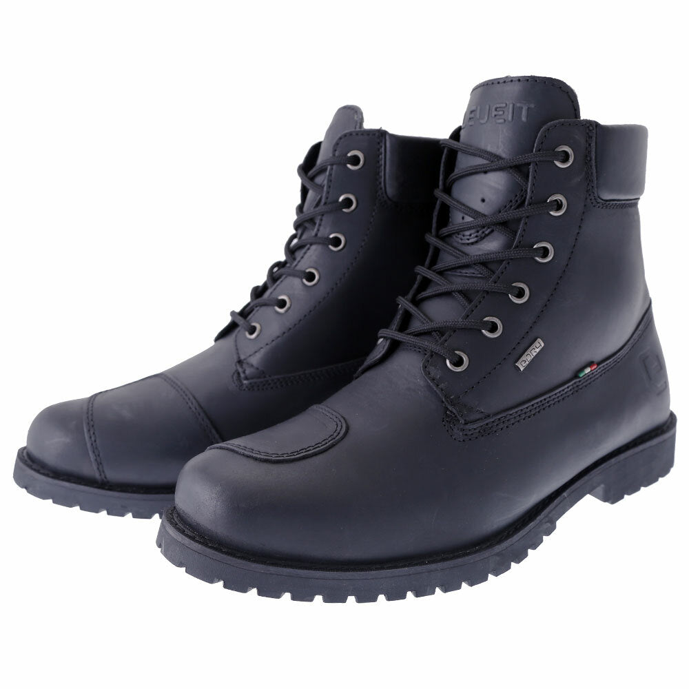 Eleveit All Ride Waterproof Motorcycle Motorbike Leather Ankle Boots - Black