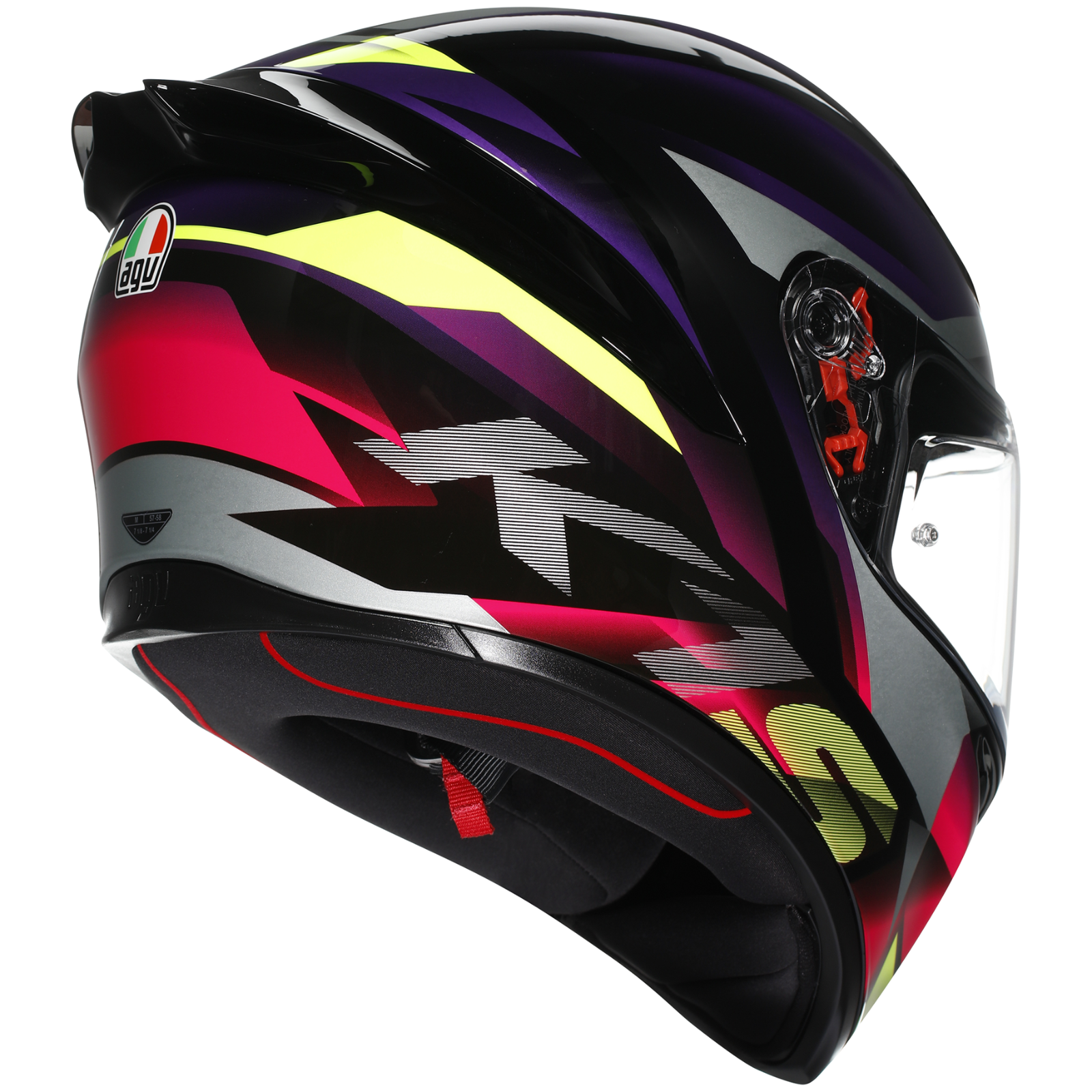 AGV K1S Fastlap Gloss Black Purple Pink ECE2206 Motorcycle Motorbike Helmet