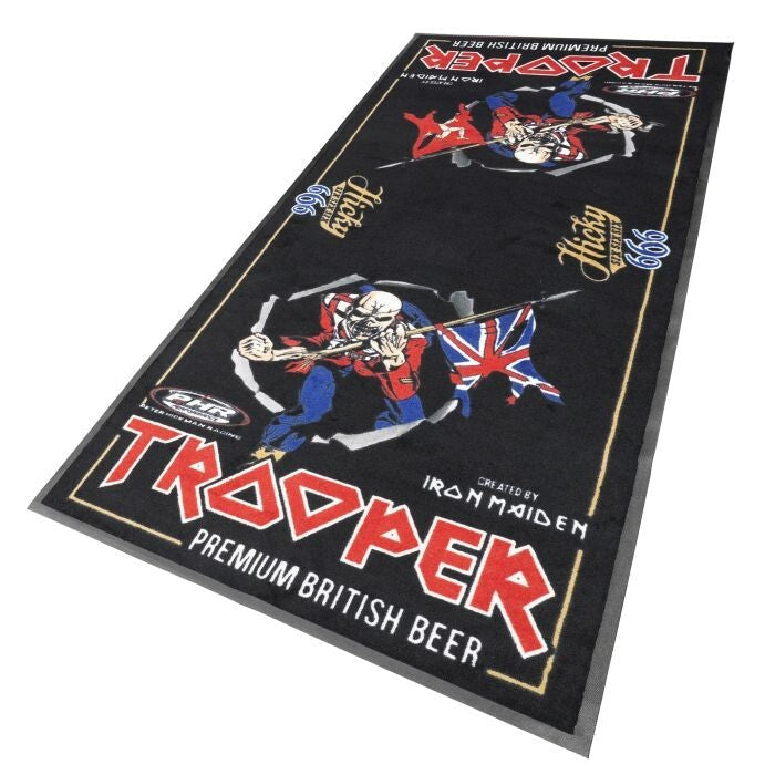 BikeTek Iron Maiden Hicky Trooper Motorbike Workshop XL Rubber Backed Garage Mat
