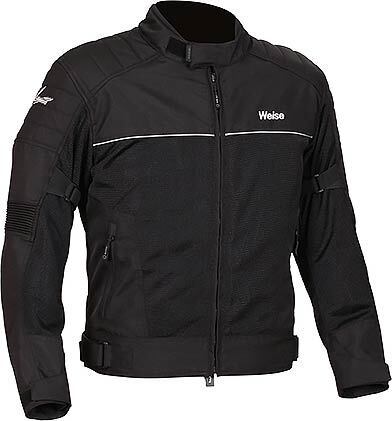 Weise Scout CE AA Mesh Air Summer Textile Motorcycle Motorbike Jacket - Black