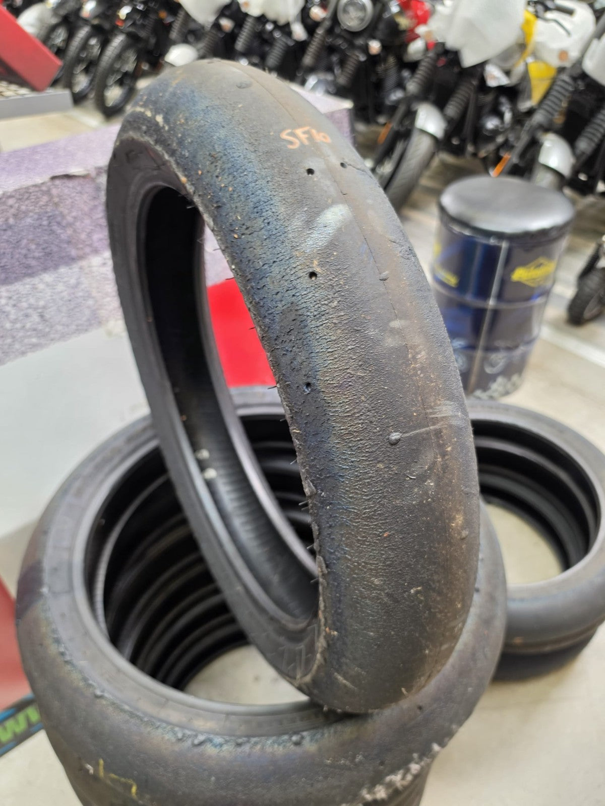 Pirelli Diablo Superbike SC1 125/70-17 Used BSB Scrub Motorcycle Tyre - SF10