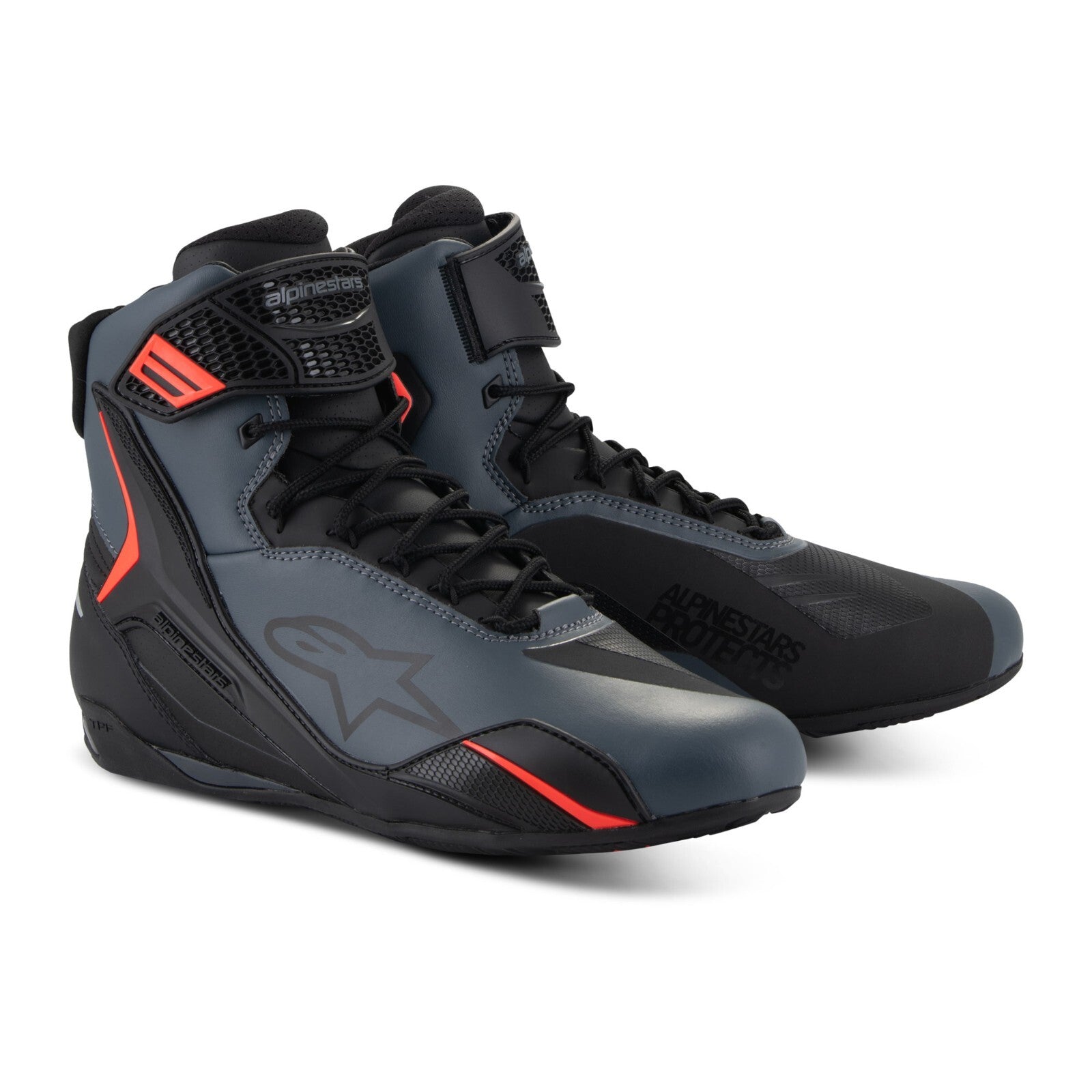 Alpinestars Faster 4 Mens Motorcycle Motorbike Sports Shoe Boots Black Gray Red