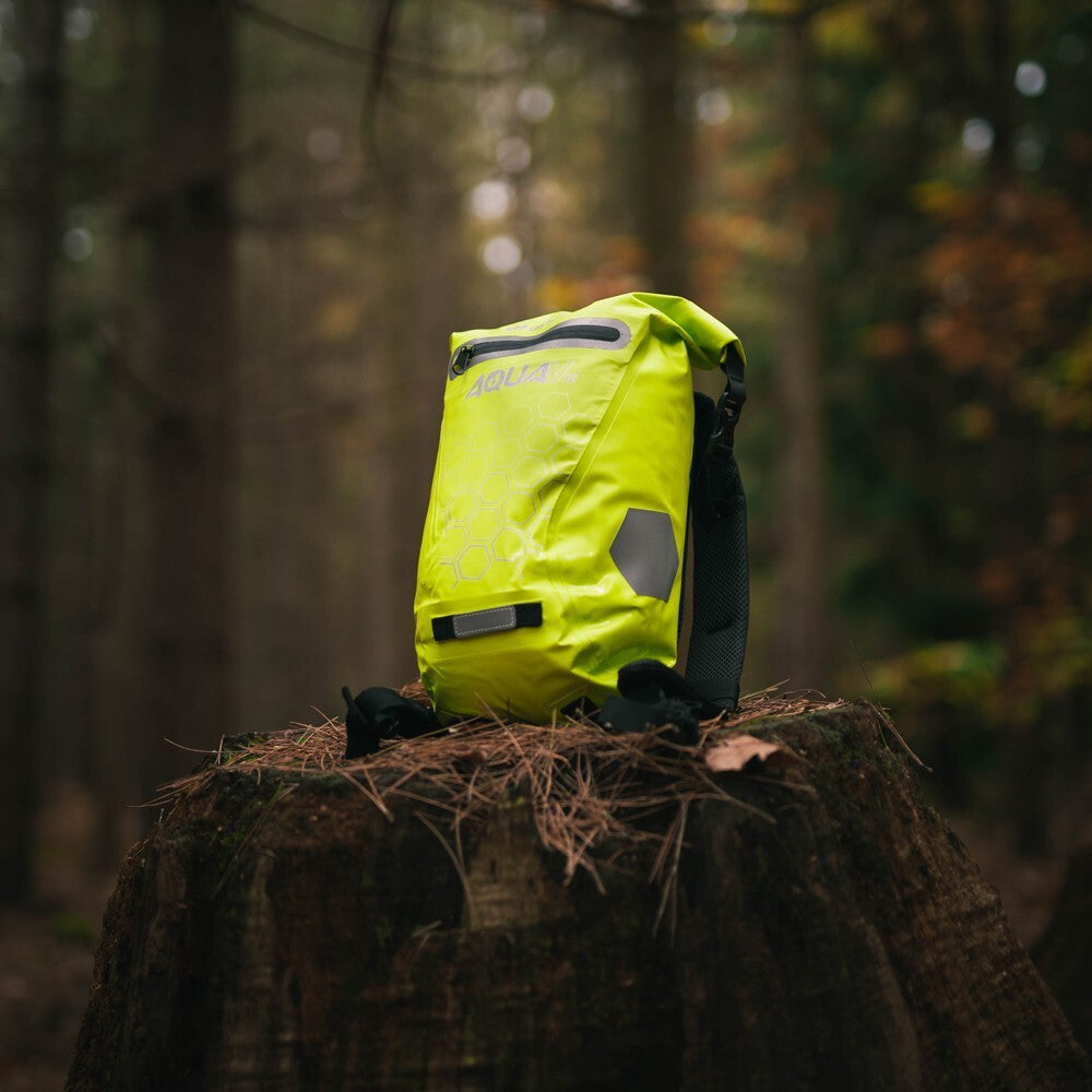 Oxford Aqua V 12 Waterproof Motorcycle Motorbike Cycle Backpack - Fluo Yellow