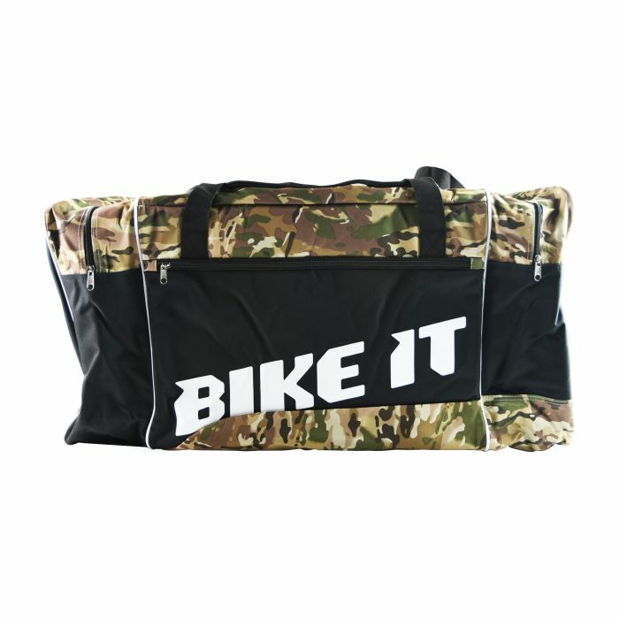 Bike It Motocross MX Motorcycle Motorbike Track Luggage Kit Bag 128L - Camo