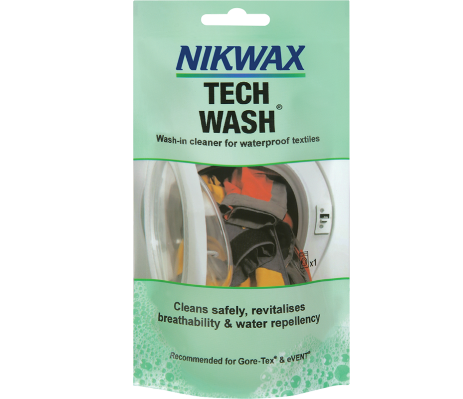 Nikwax Tech Wash Pouch Waterproof Clothing Wash In Protection Cleaner 100ml