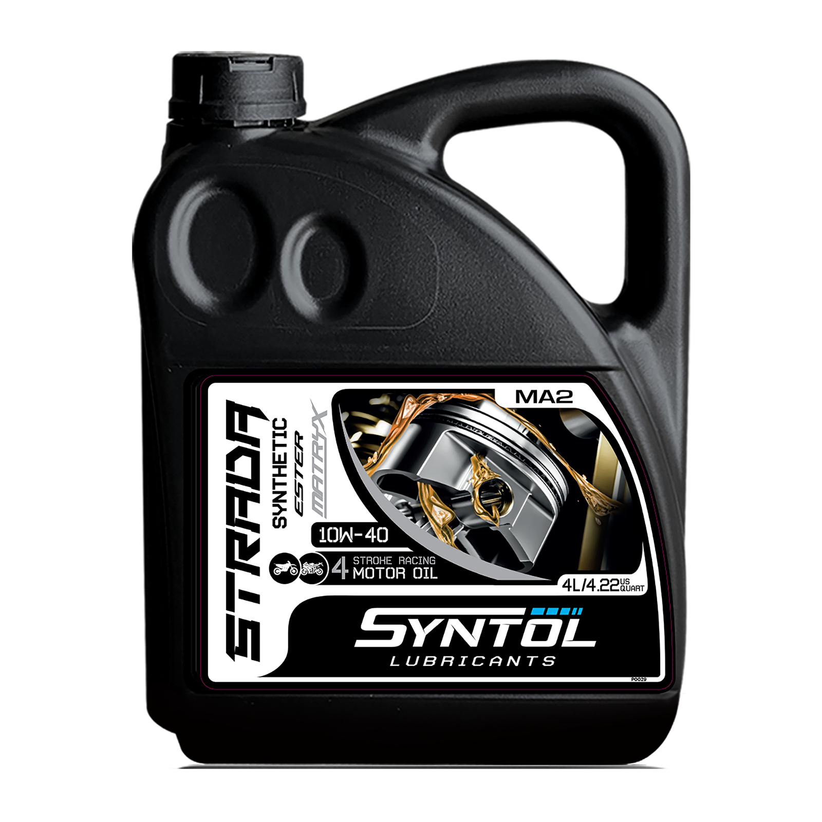 Syntol Strada 4T 10W-40 4 Litre Synthetic Motorcycle Motorbike 4 Stroke Oil