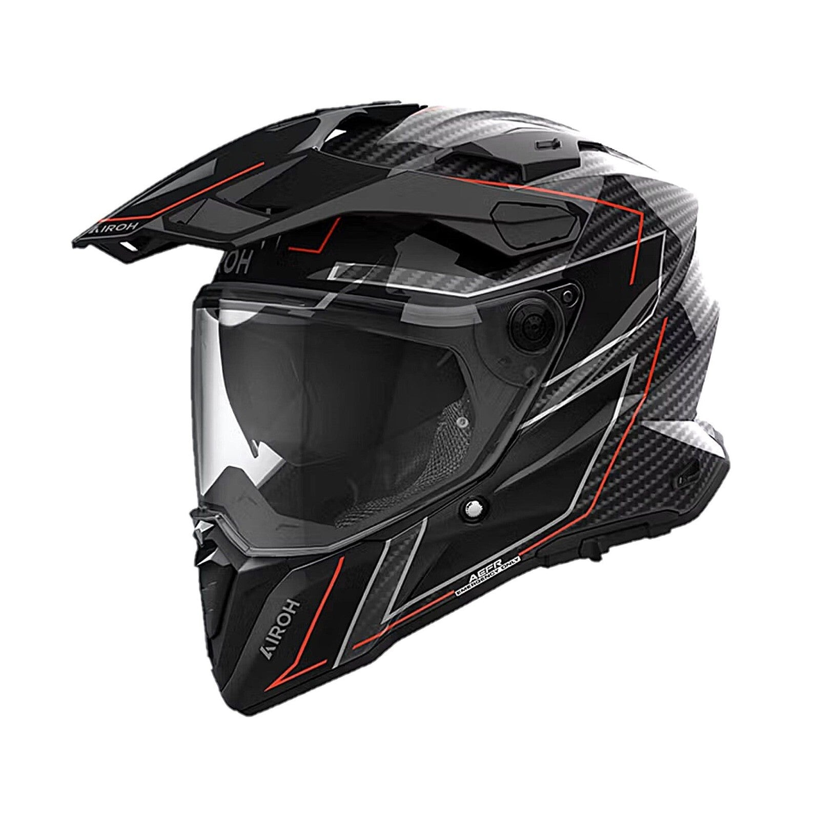 Airoh Commander 2 Adventure ACU ECE2206 Motorcycle Helmet Stylish Carbon Gloss