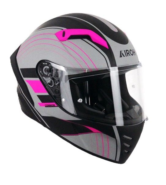 Airoh Connor ECE2206 Full Face Motorcycle Motorbike Helmet Achieve Pink Matt