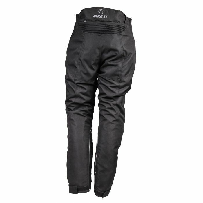 Bike It Triple Black Textile Touring Waterproof CE AA Motorcycle Bike Pants